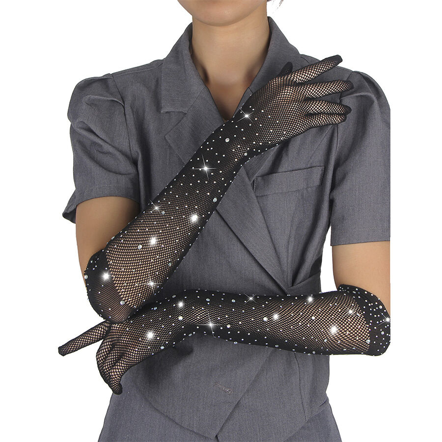SUBBLIME - 957469 GUANTES TRANSPARENTES CON BRILLO NEGRO S/M