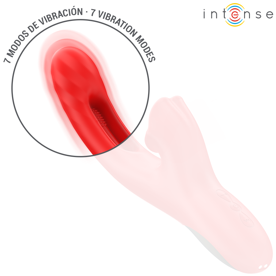 INTENSE - JESSICA VIBRADOR MULTIFUNCIÓN ESTIMULACIÓN CLÍTORIS 24.8 CM ROJO - Imagen 5