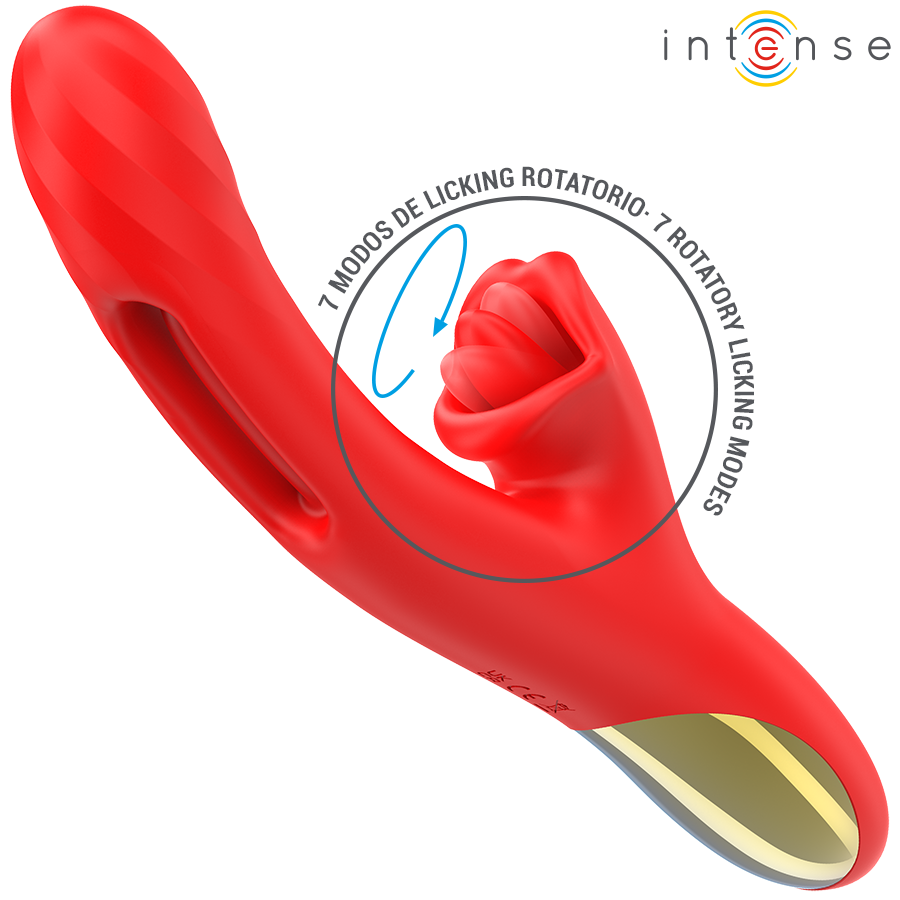 INTENSE - JESSICA VIBRADOR MULTIFUNCIÓN ESTIMULACIÓN CLÍTORIS 24.8 CM ROJO - Imagen 3