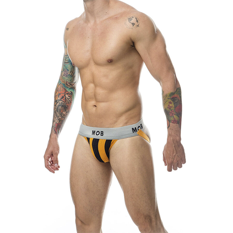 MOB - JOCK CLASICO STRIPE NARANJA TALLA S - Imagen 4