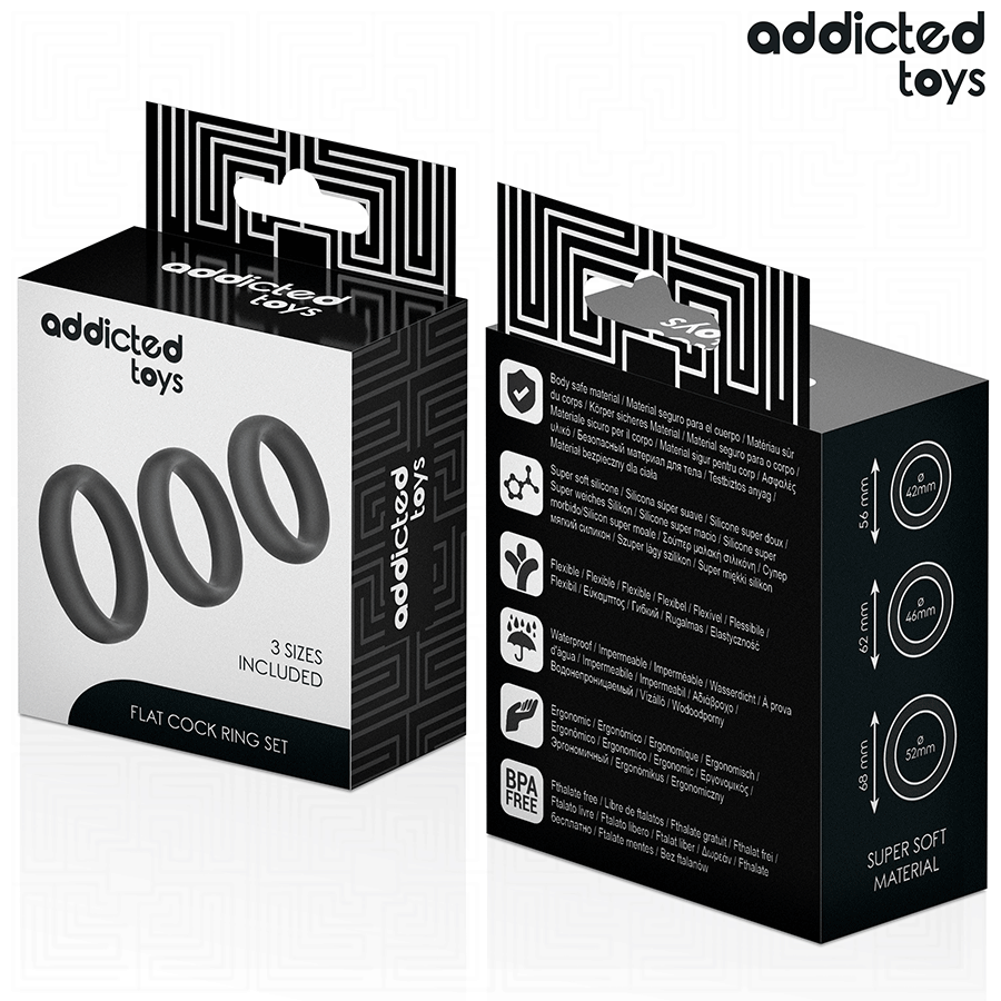 ADDICTED TOYS - SET DE ANILLOS SILICONA PLANOS - Imagen 6