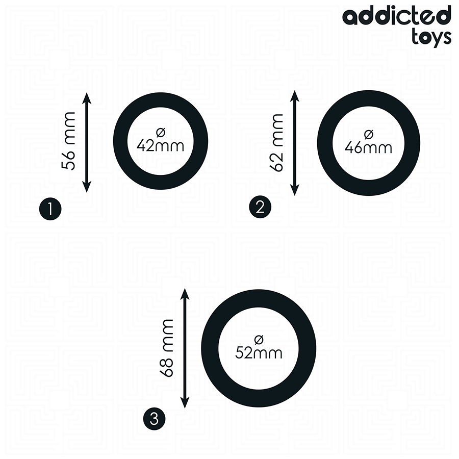 ADDICTED TOYS - SET DE ANILLOS SILICONA PLANOS - Imagen 5