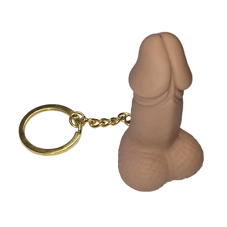 DIABLO PICANTE - SILBATO LLAVERO CON FORMA DE PENE COLOR CARNE