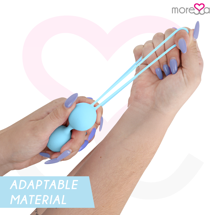 MORESSA - OSIAN TWO ENTRENAMIENTO SUELO PELVICO 101gr PREMIUM SILICONA TURQUESA - Imagen 7