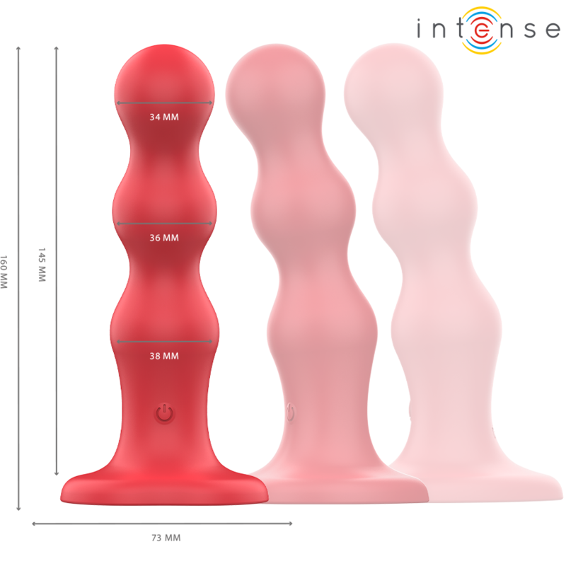 INTENSE - CODY VIBRADOR CON VENTOSA ROJO CONTROL REMOTO - Imagen 4