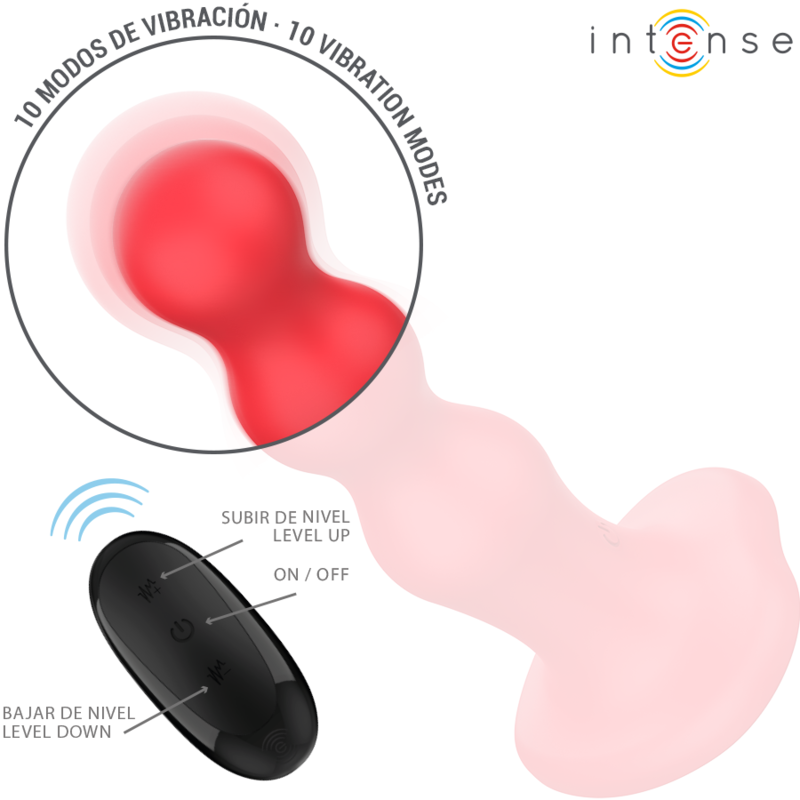 INTENSE - CODY VIBRADOR CON VENTOSA ROJO CONTROL REMOTO - Imagen 5
