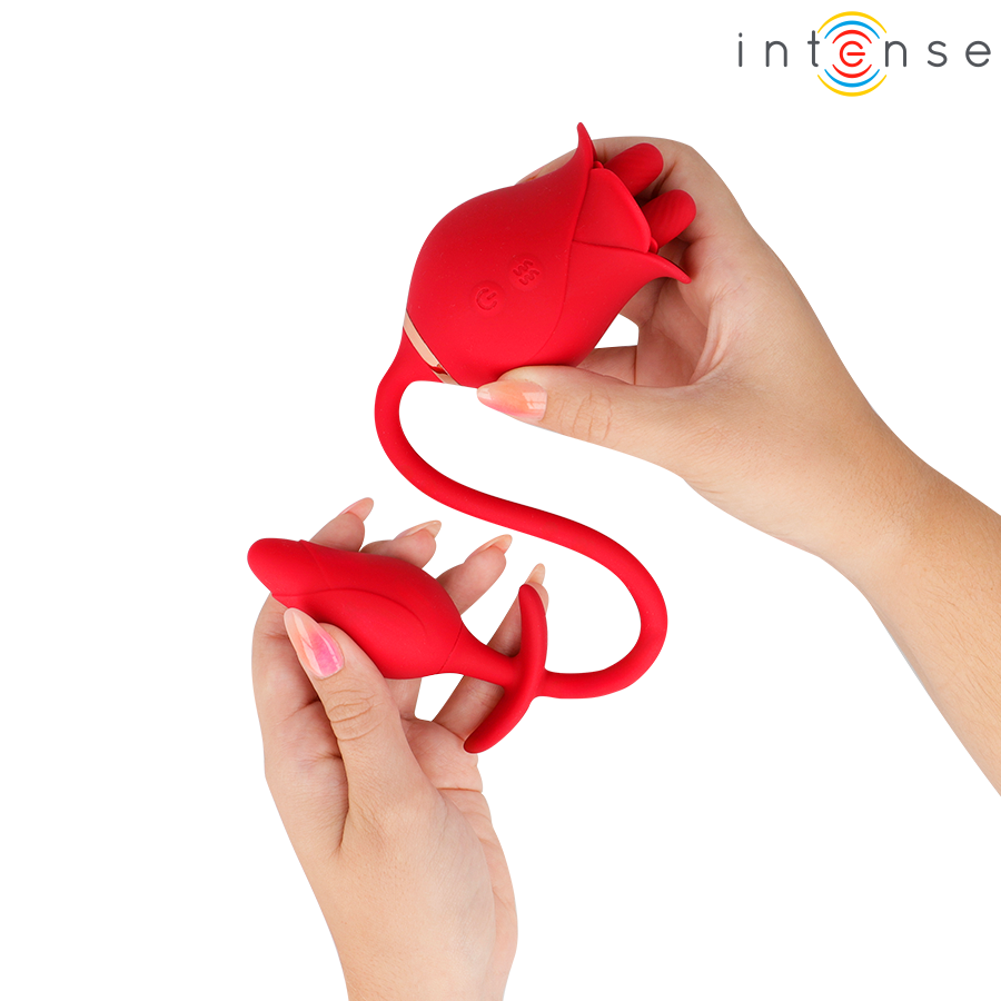 INTENSE - MELANIE DOBLE ESTIMULADOR CLÍTORIS CON LENGUA ZIGZAG - Imagen 3