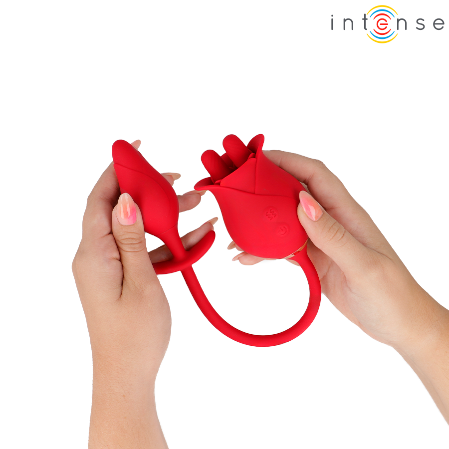 INTENSE - MELANIE DOBLE ESTIMULADOR CLÍTORIS CON LENGUA ZIGZAG - Imagen 9