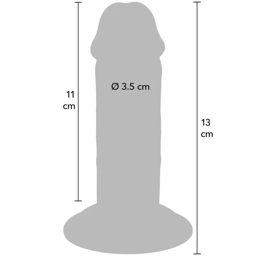 GET REAL - DILDO DELUXE DONG GRUESO DE DOBLE DENSIDAD TPE 13 CM - Imagen 3