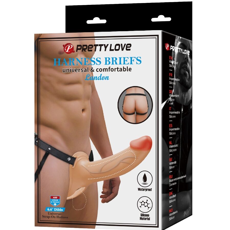 PRETTY LOVE - LANDON STRAP-ON CON VIBRACIÓN CLARO - Imagen 4