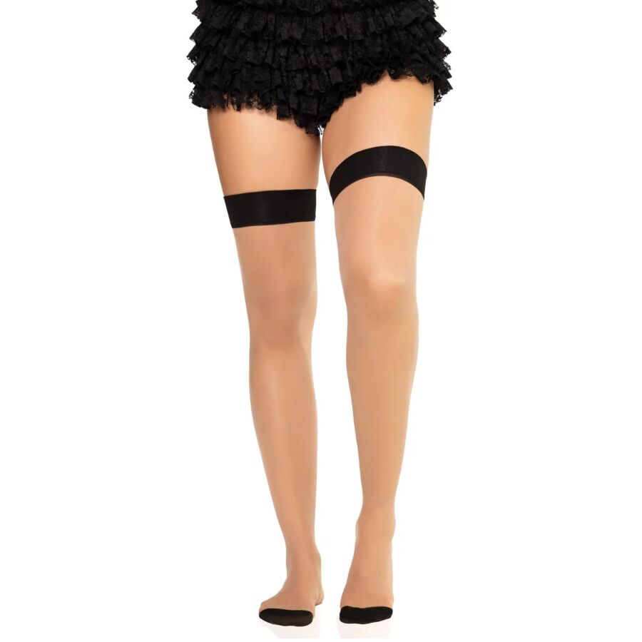 LEG AVENUE - 1963 MEDIAS DE SPANDEX CON COSTURA TRASERA NEGRO - TALLA ÚNICA - Imagen 5