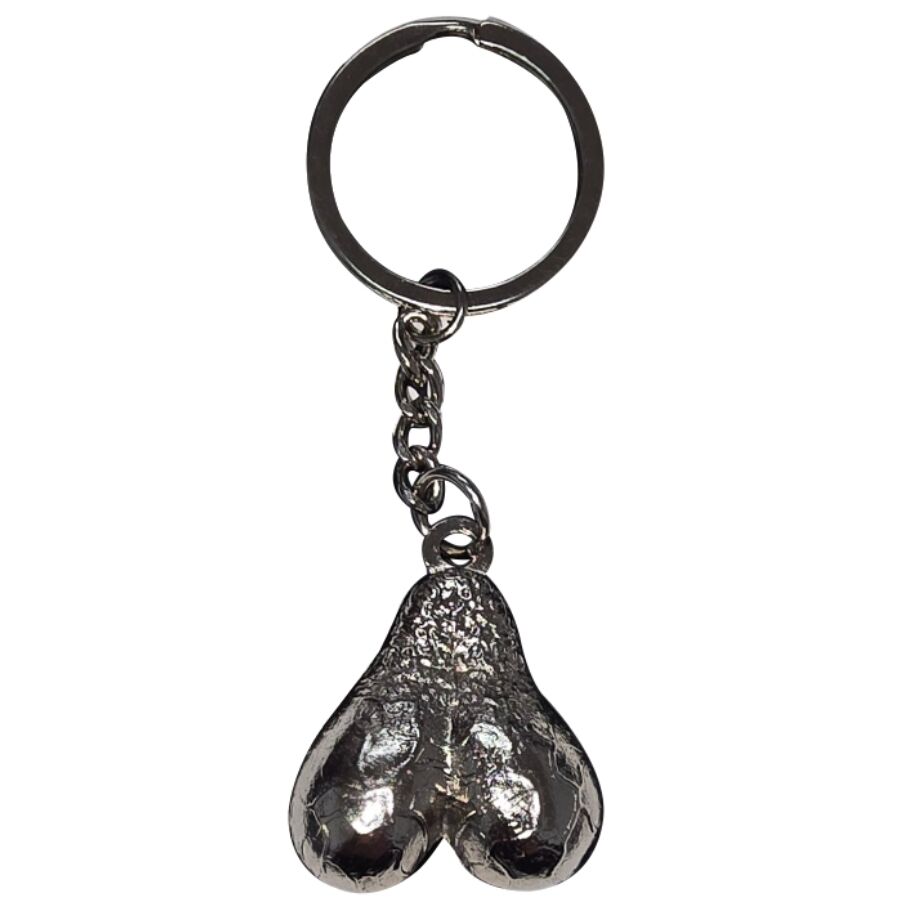 DIABLO PICANTE - LLAVERO METAL HUEVOS PLATA
