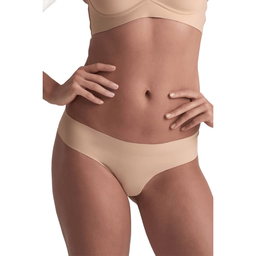 BYE-BRA - PACK 2 TANGAS INVISIBLES BEIGE Y NEGRO TALLA S - Imagen 2