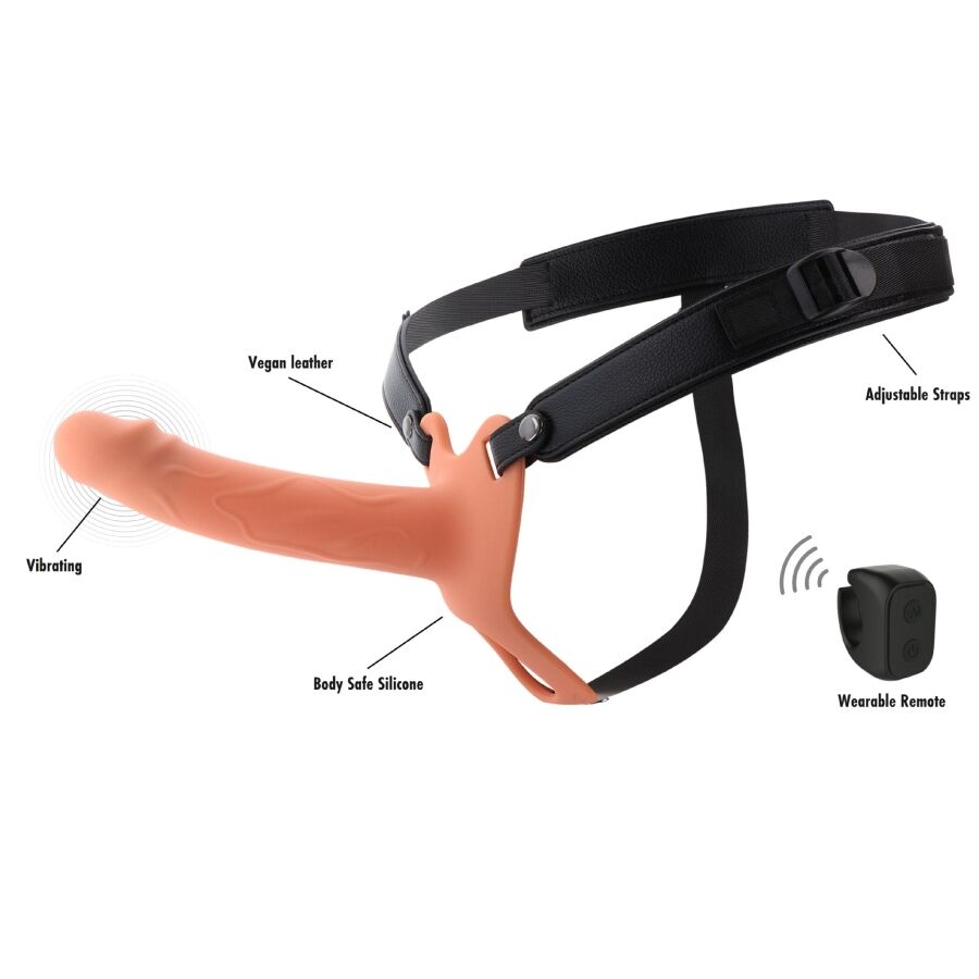 HIDDEN DESIRE - INFERNO STRAP-ON FUNDA PARA PENE CON VIBRACIÓN 18 CM - Imagen 5