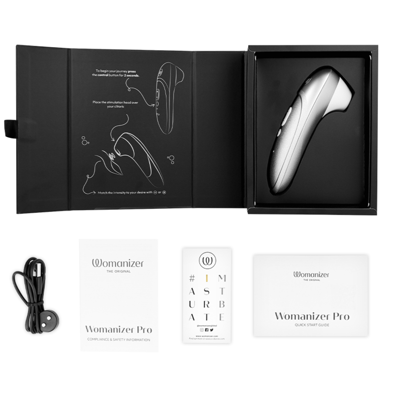 WOMANIZER - PRO VIBRANT ESTIMULADOR DE CLÍTORIS GRIS PLATA - Imagen 5