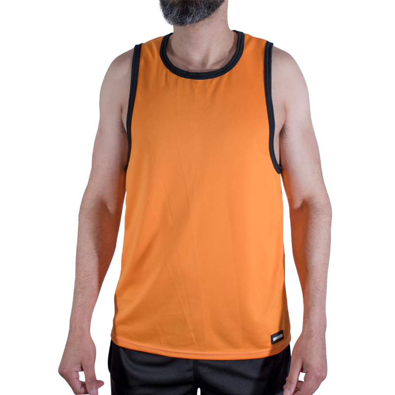 MACHO - CMV005 CAMISETA GYM NARANJA L/XL