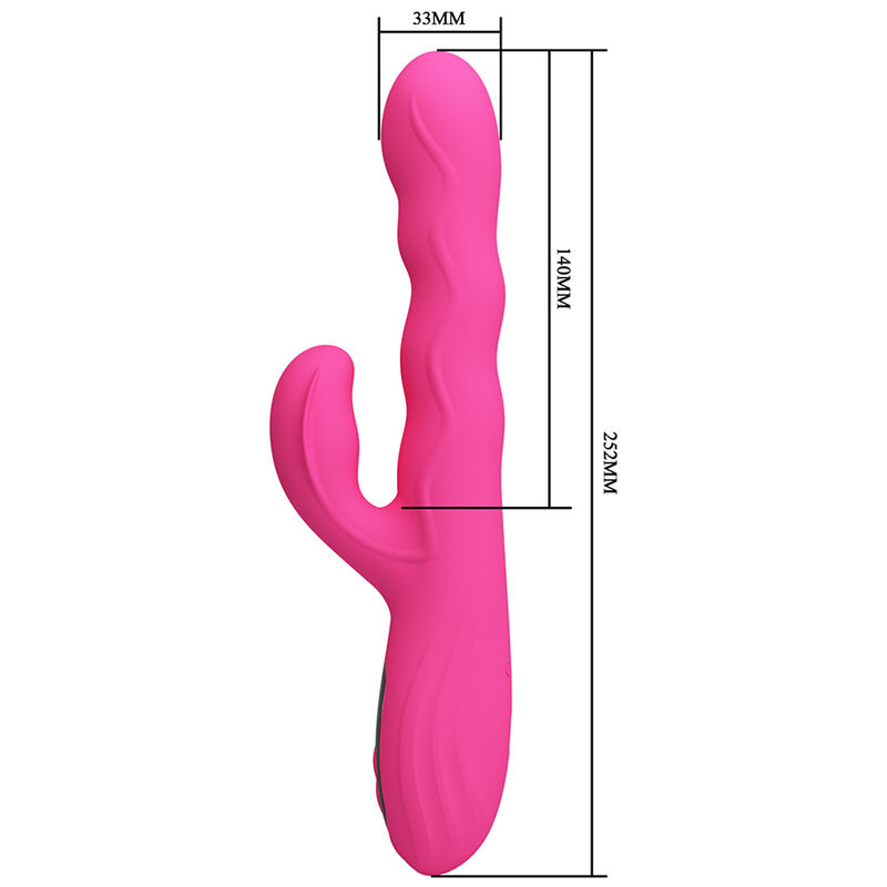 PRETTY LOVE - WINTERS VIBRADOR RABBIT MULTIFUNCIÓN CON PANTALLA LED ROSA - Imagen 4
