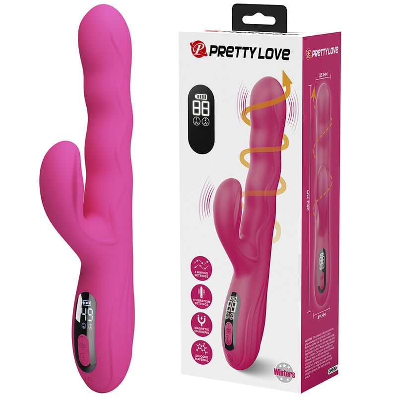 PRETTY LOVE - WINTERS VIBRADOR RABBIT MULTIFUNCIÓN CON PANTALLA LED ROSA - Imagen 10