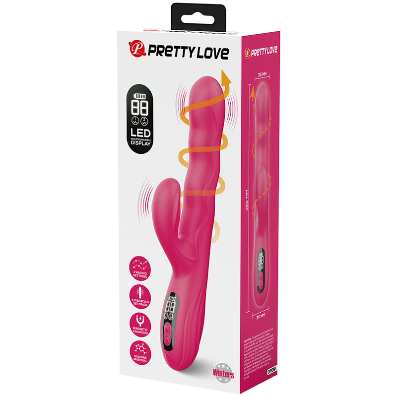 PRETTY LOVE - WINTERS VIBRADOR RABBIT MULTIFUNCIÓN CON PANTALLA LED ROSA - Imagen 9