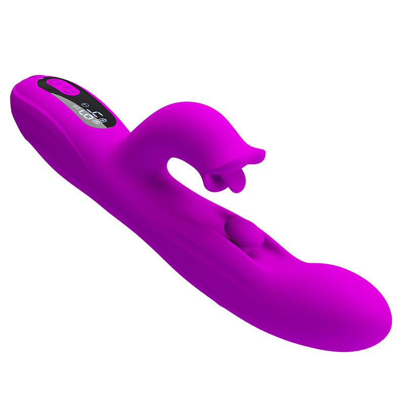 PRETTY LOVE - YALANDA VIBRADOR RABBIT OSCILANTE CON PANTALLA LED MORADO