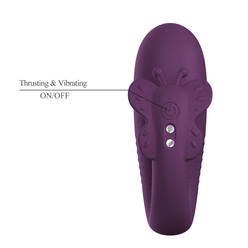 PRETTY LOVE - KLAY VIBRADOR HUEVO CON EMPUJE APP CONTROL MORADO - Imagen 6