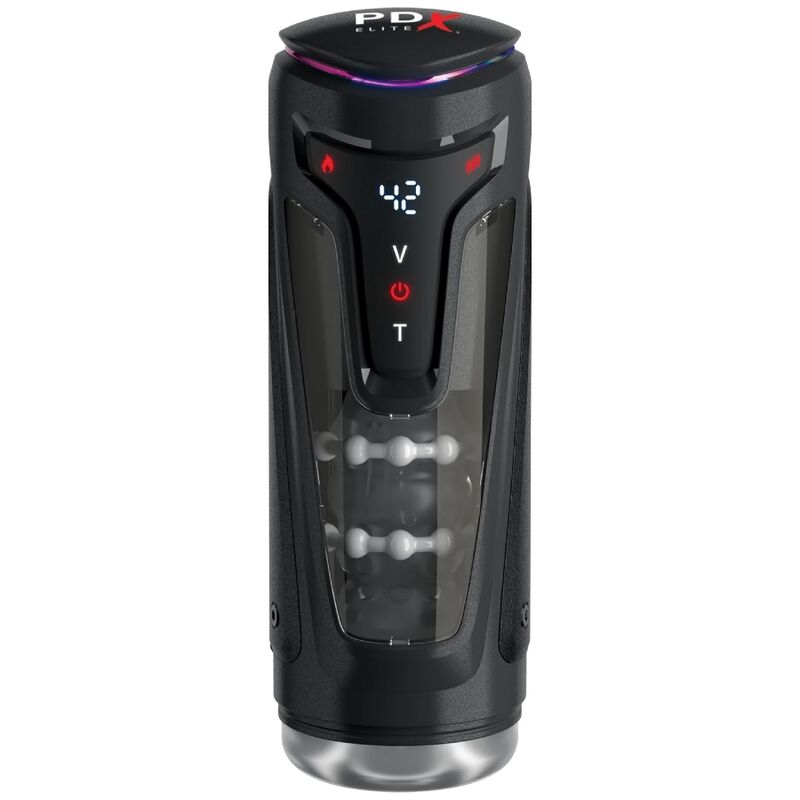 PDX ELITE - MASTURBADOR AUTOMÁTICO MOTO-BATOR PRO THRUSTING STROKER VIBRADOR Y CALOR 26.5 CM - Imagen 5