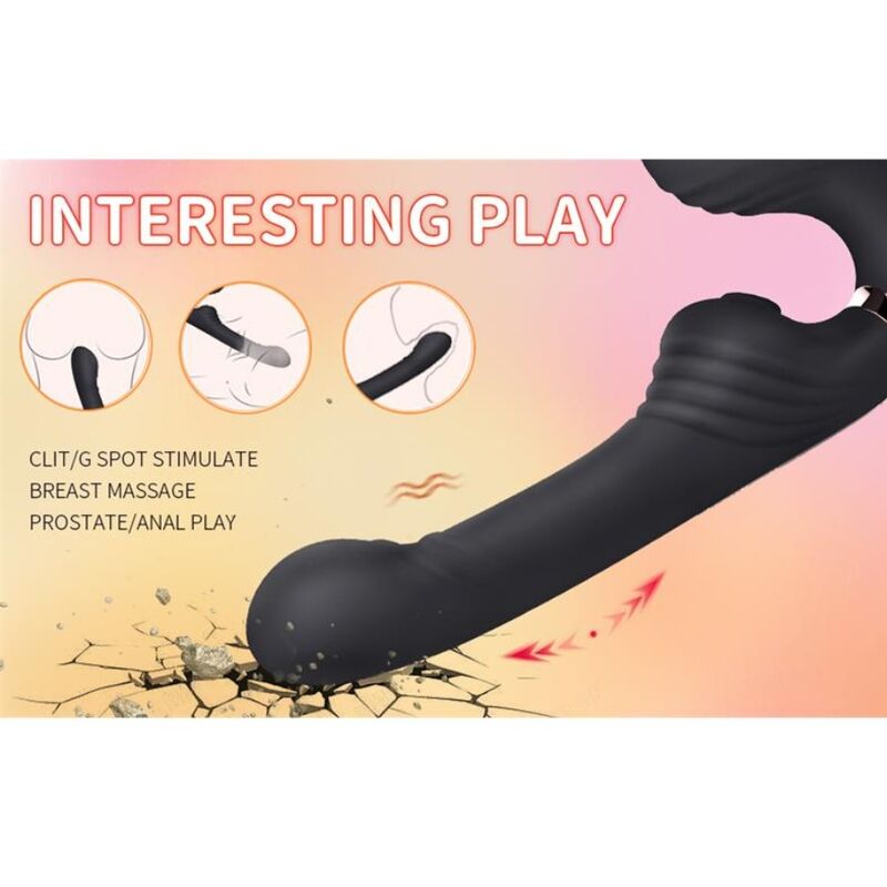 NALONE - ALLOW VIBRADOR DOBLE CON ROTACIÓN Y EMPUJE NEGRO - Imagen 6