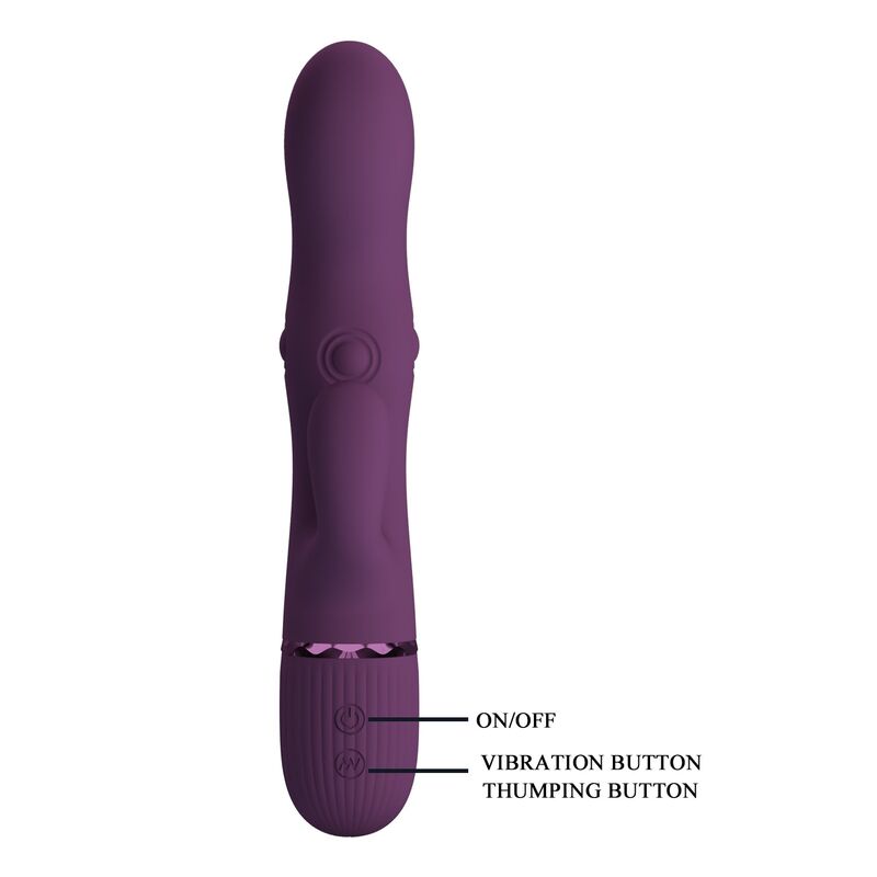 PRETTY LOVE - ZACH VIBRADOR RABBIT RECARGABLE CON EMPUJE 5+5 FUNCIONES - Imagen 3