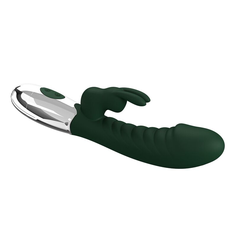 PRETTY LOVE - VIBRADOR RABBIT NAUGHTY BUNNY 30 FUNCIONES RECARGABLE USB VERDE - Imagen 7