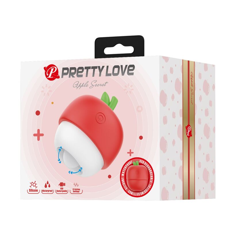 PRETTY LOVE - ESTIMULADOR CLITORAL CON EFECTO LENGUA RECARGABLE ROJO - Imagen 5
