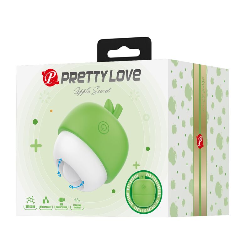 PRETTY LOVE - ESTIMULADOR CLITORAL CON EFECTO LENGUA RECARGABLE VERDE - Imagen 4