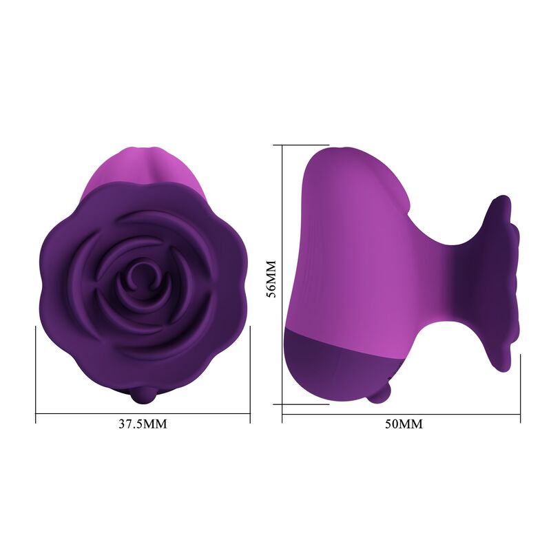 PRETTY LOVE - ESTIMULADOR DE CLÍTORIS 7 MODOS RECARGABLE FORMA ROSA MORADA - Imagen 7