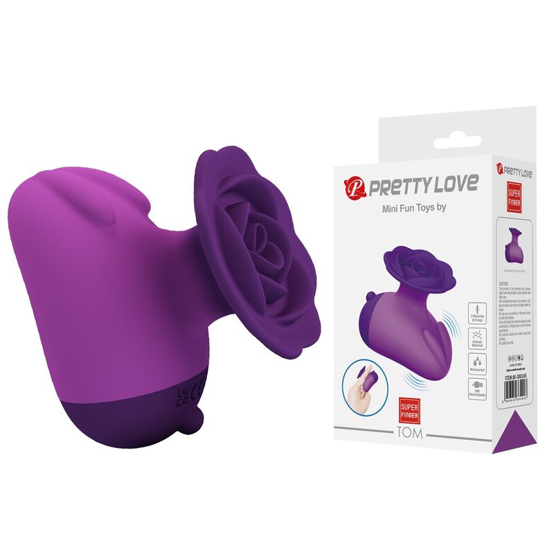 PRETTY LOVE - ESTIMULADOR DE CLÍTORIS 7 MODOS RECARGABLE FORMA ROSA MORADA - Imagen 9