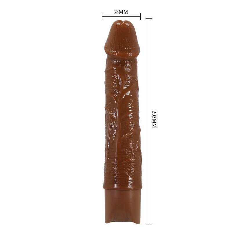 PRETTY LOVE - LEONARDO VIBRADOR REALÍSTICO 20 CM Ø 4 CM COLOR MARRÓN - Imagen 4