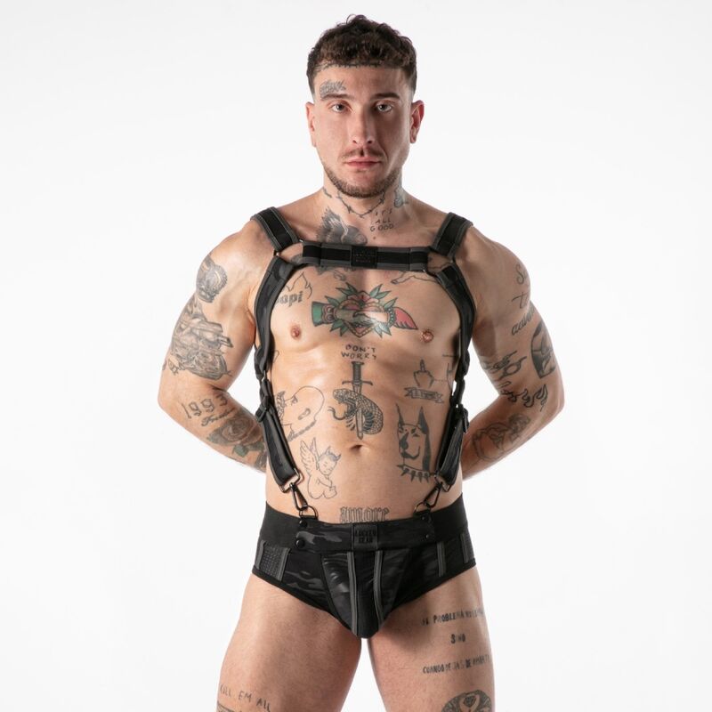 LOCKER GEAR - ARNÉS FULL MILITARY ACCESS NEGRO S/M