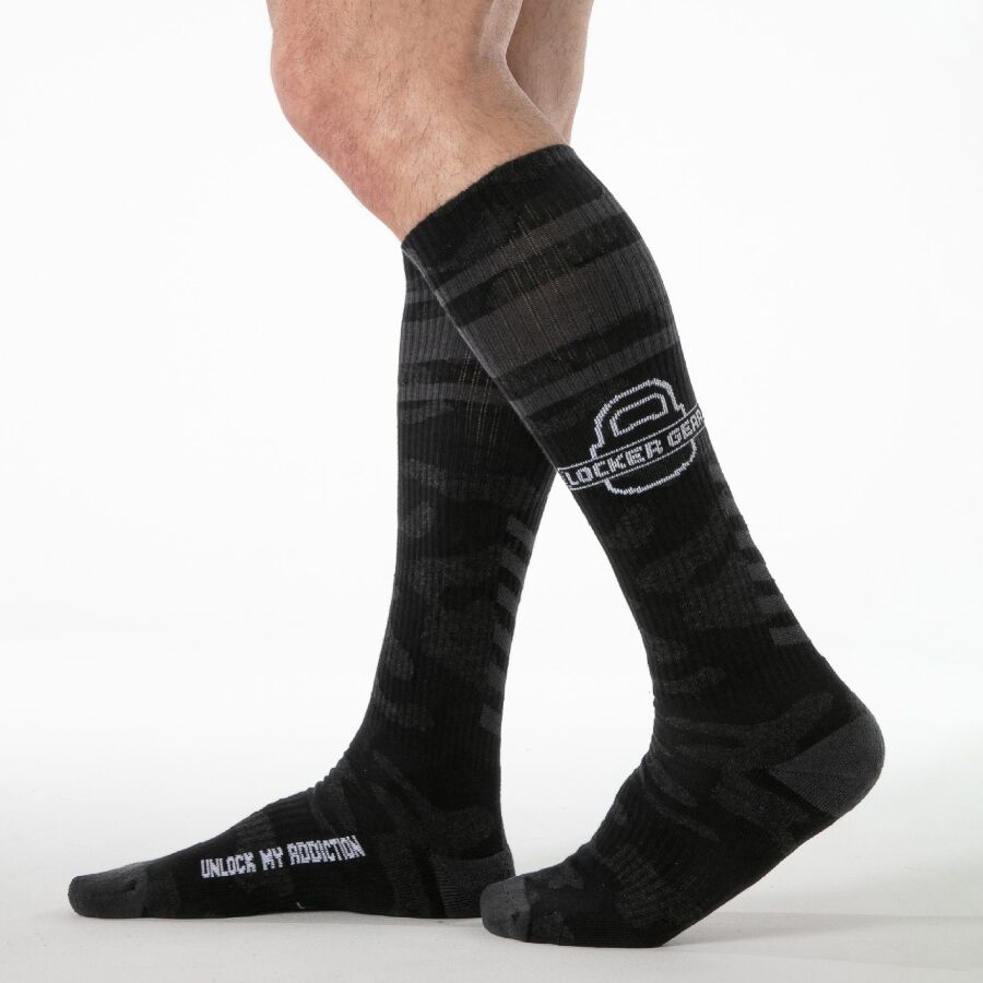 LOCKER GEAR - FULL MILITARY KNEE HIGH SOCKS TALLA ÚNICA NEGRO