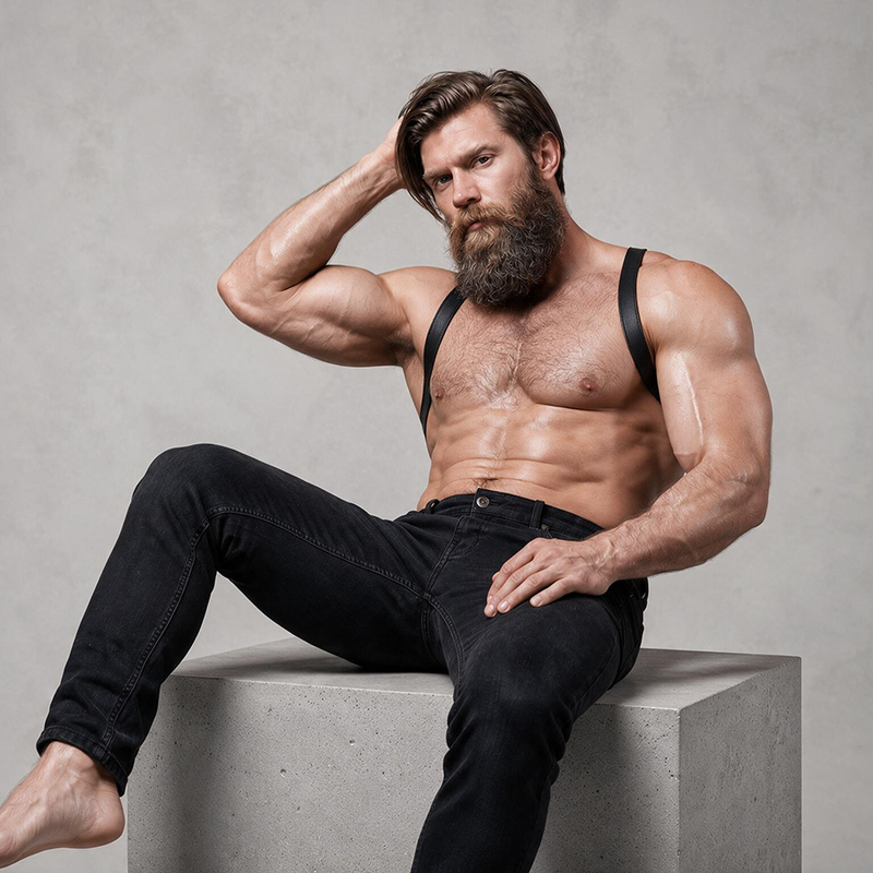 FETISH SUBMISSIVE ATTITUDE - ARNÉS ECOPIEL ESPALDA HOMBRE - Imagen 3