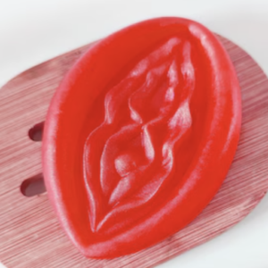 DIABLO PICANTE - 2 JABONES PERFUMADOS FORMA VAGINA ROJO