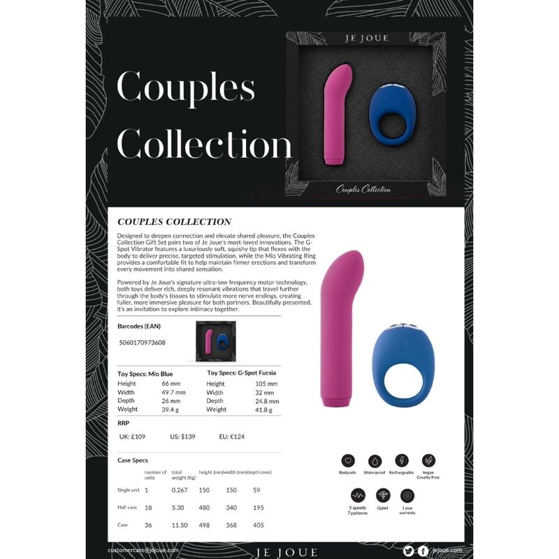 JE JOUE - COUPLES COLLECTION SET VIBRADOR PARA PAREJAS - Imagen 4