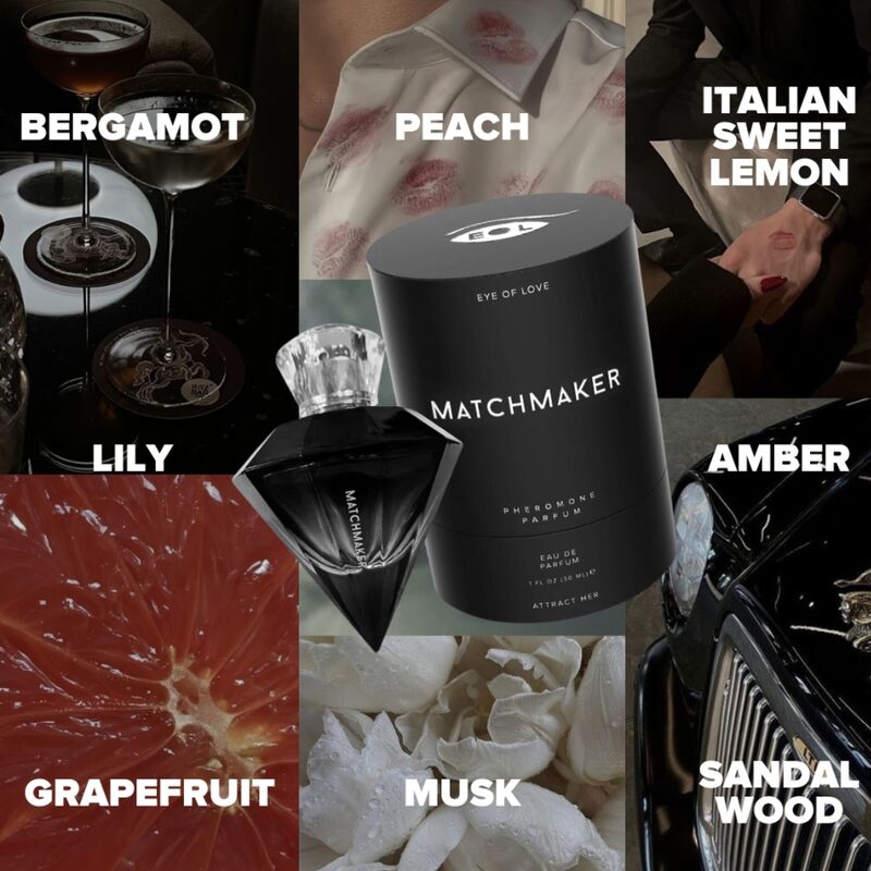 EYE OF LOVE - MATCHMAKER BLACK DIAMOND LGBTQ PERFUME FEROMONAS PARA ÉL 30 ML - Imagen 9