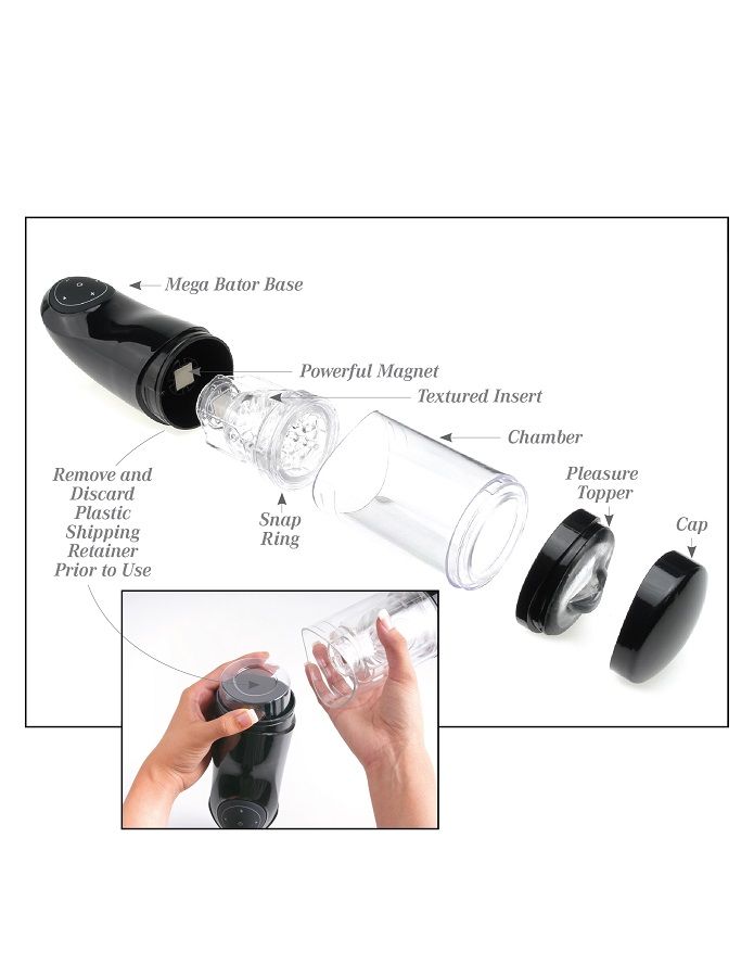 Mega-Bator Vibrador y Rotatorio – Masturbador Masculino Automático Recargable - Imagen 7