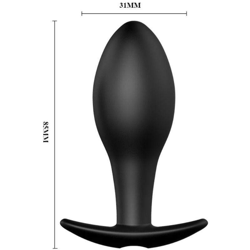 PRETTY LOVE - PLUG ANAL SILICONA FORMA ANCLA 12 MODOS VIBRACIÓN NEGRO - Imagen 4