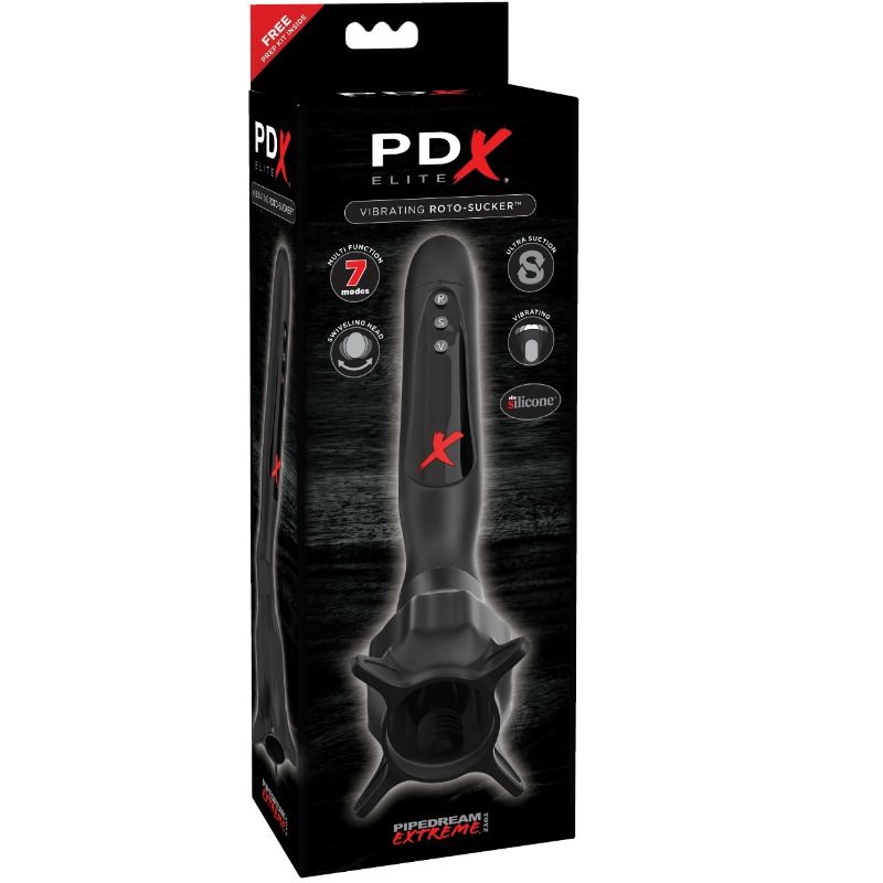 PDX ELITE - ESTIMULADOR CON VIBRACIÓN Y SUCCIONADOR ROTO-SUCKER - Imagen 2