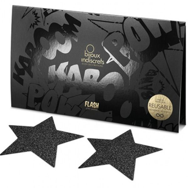 BIJOUX INDISCRETS - PEZONERAS FLASH ESTRELLA NEGRO - Imagen 3