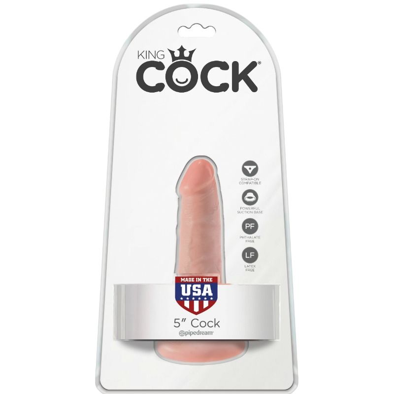 KING COCK - PENE REALÍSTICO 14 CM COLOR NATURAL - Imagen 5