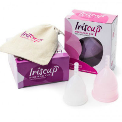 IRISCUP - COPA MESTRUAL ROSA GRANDE + BOLSA ESTERILIZADORA GRATIS - Imagen 2