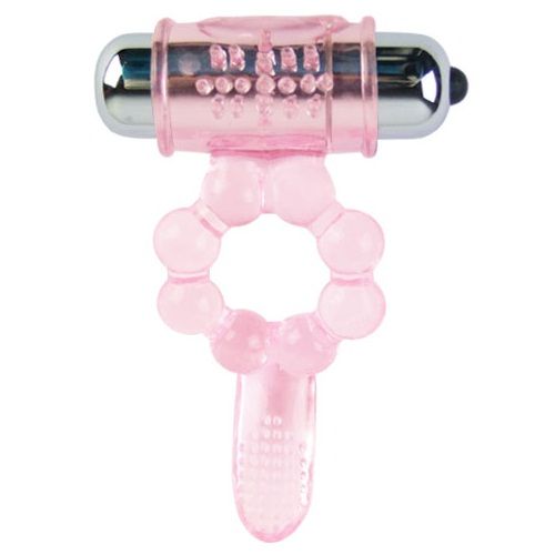 BAILE - ANILLO SILICONA 10 RITMOS LENGUA CON VIBRACIÓN ROSA - Imagen 2