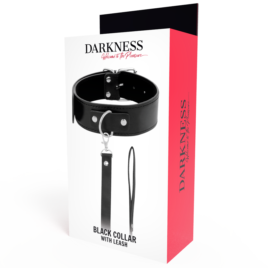 DARKNESS - COLLAR DE POSTURA CON CADENA LEATHER - Imagen 3