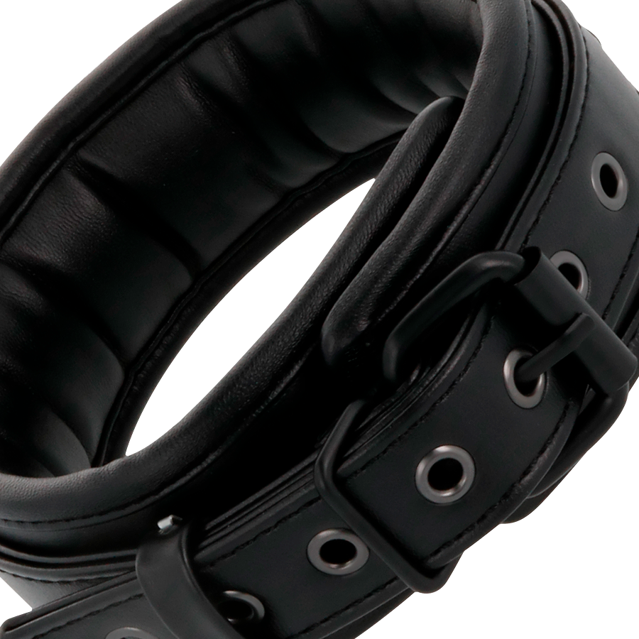 DARKNESS - ESPOSAS Y COLLAR DE CUERO NEGRO - Imagen 8