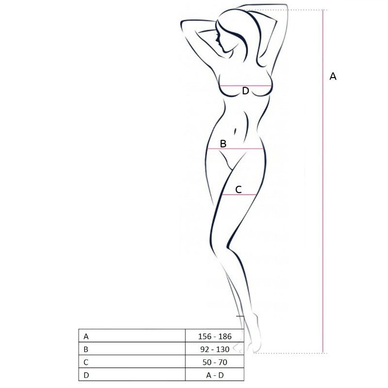 PASSION - WOMAN BS054 BODYSTOCKING NEGRO TALLA ÚNICA - Imagen 3